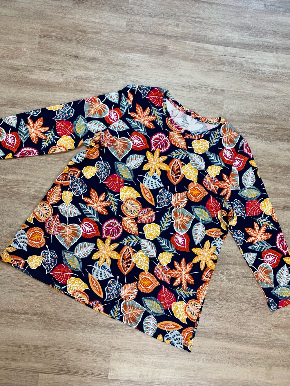 Kim Rogers 3-Pack Fall Tops Fox Dachshund Leaves 100% Cotton L - Picture 2 of 10